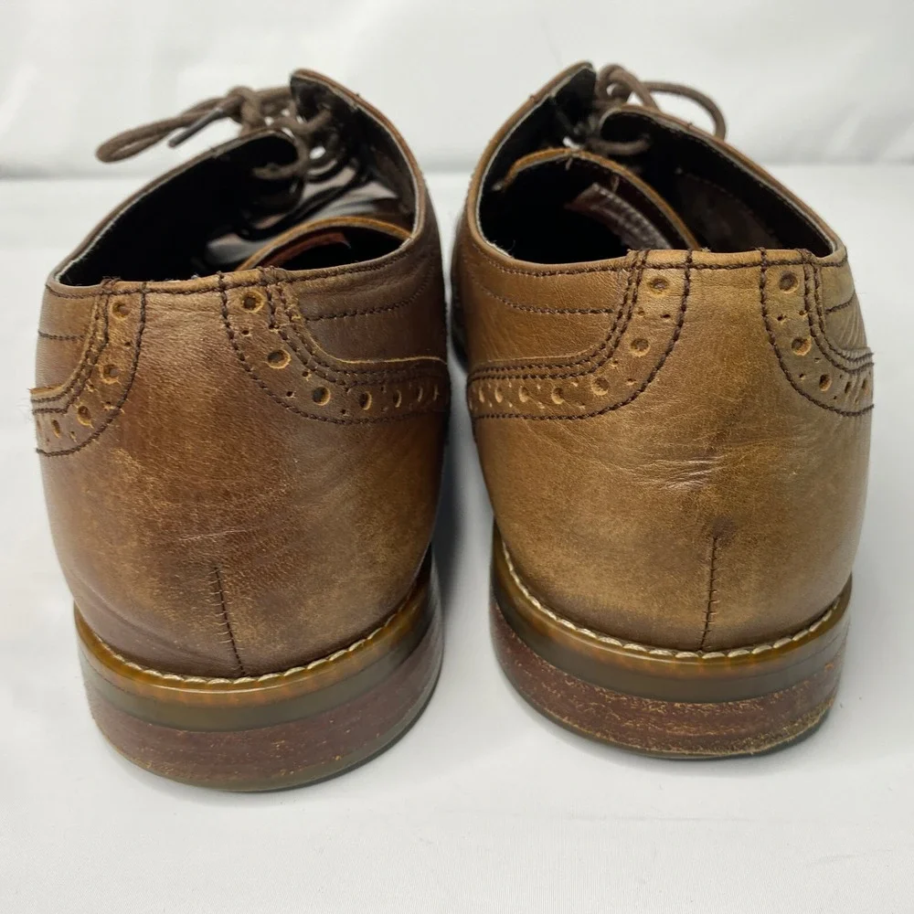 Rockport Mens 11 Brown Leather Walkability Shock‎ Absorbing Lace Up Oxford Shoes